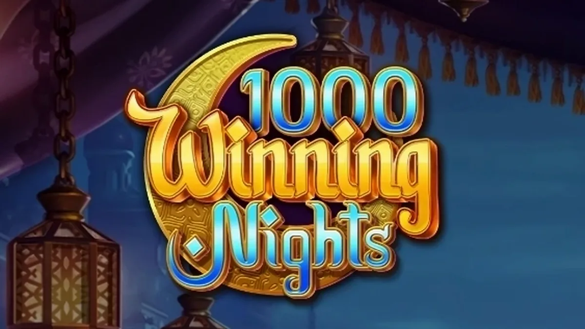 Interface do jogo de slot 1000 Winning Nights com cinco rolos